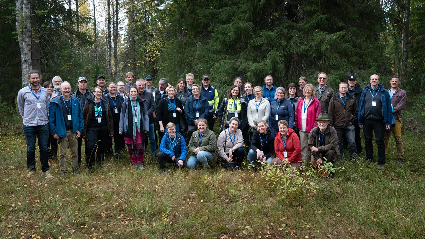 Group of people in the forest