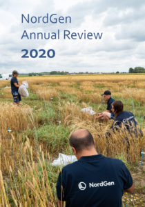 Front page of a report with text and people working in the field